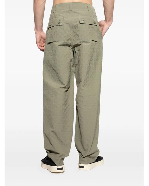 Givenchy Green Monogram-Embossed Trousers for men