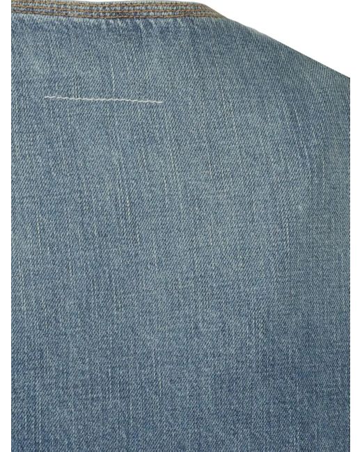 MM6 by Maison Margiela Blue V-Neck Denim Mini Dress
