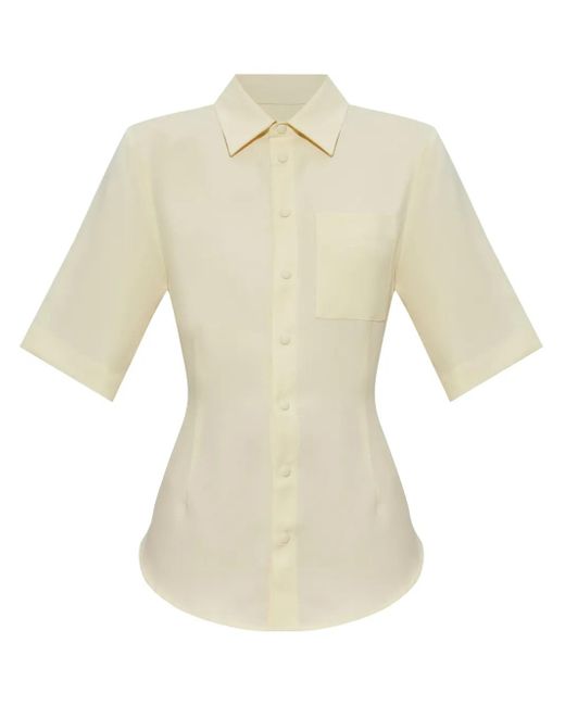 Camisa de lana virgen AMI de color White