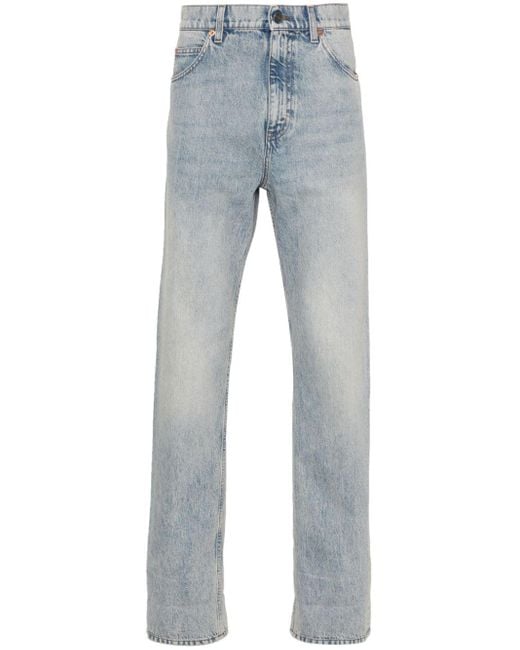 Gucci Halbhohe Straight-Leg-Jeans in Blue für Herren
