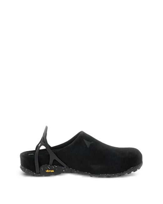 Roa Black Fedaia Leather Mules for men