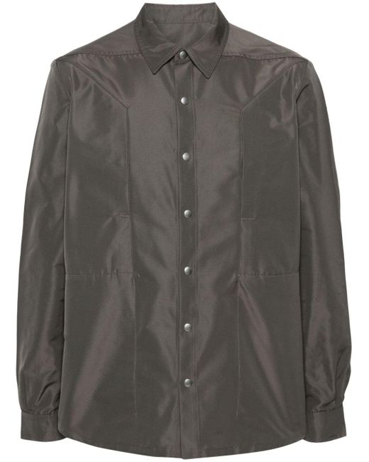 Rick Owens Gray Fogpocket Shirt Jacket for men