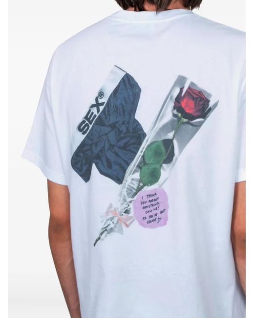 Carne Bollente White Graphic-Print T-Shirt for men