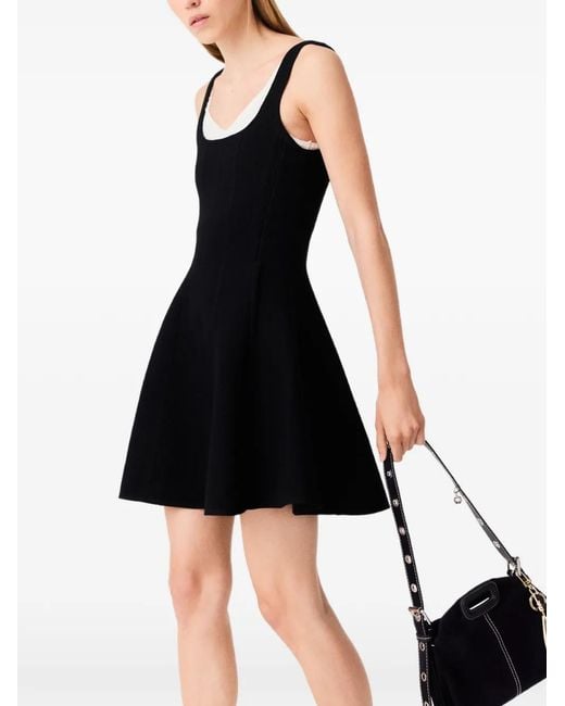 Maje Black Short 2-In-1 Effect Dress