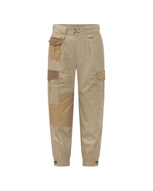 Isabel Marant Natural Patchwork Cargo Pants