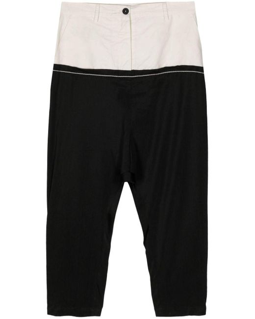 Rundholz Black Drop-crotch Two-tone Trousers