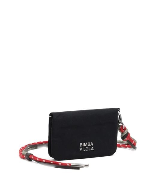 Bimba Y Lola White Small Nylon Flap Purse