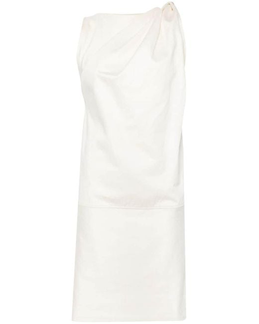 Robe mi-longue à épaules torsadées Totême  en coloris White