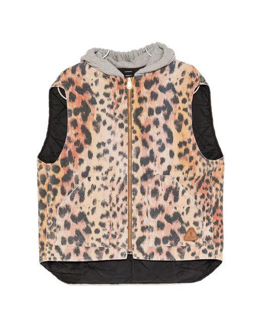 R13 Natural Leopard-Print Sleeveless Jacket