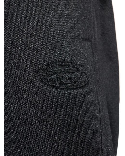 DIESEL Blue Logo-Embroidered Track Pants for men