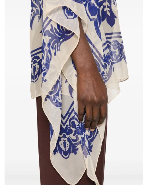 Etro Blue Printed Blouse