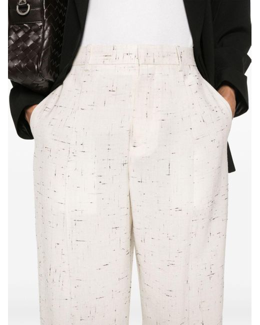 Pantalones holgados texturizados Bottega Veneta de hombre de color White