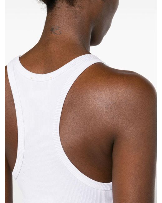 Forte Forte White T-Shirt With Crossed Straps
