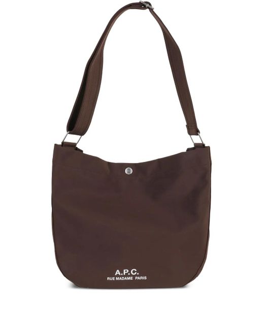 Bolso messenger con correa ajustable A.P.C. de hombre de color Brown