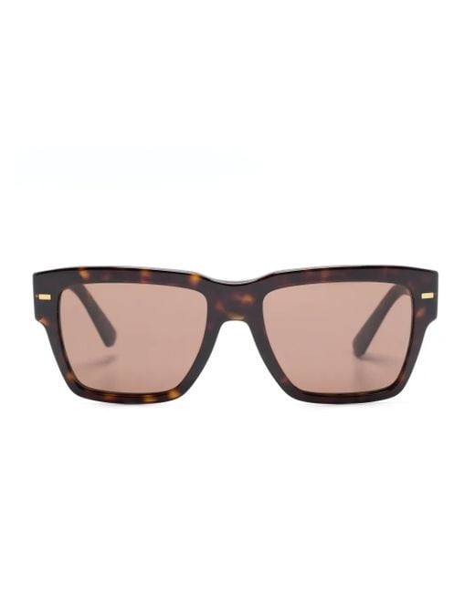 Dolce & Gabbana Brown Square-Frame Tinted Sunglasses for men