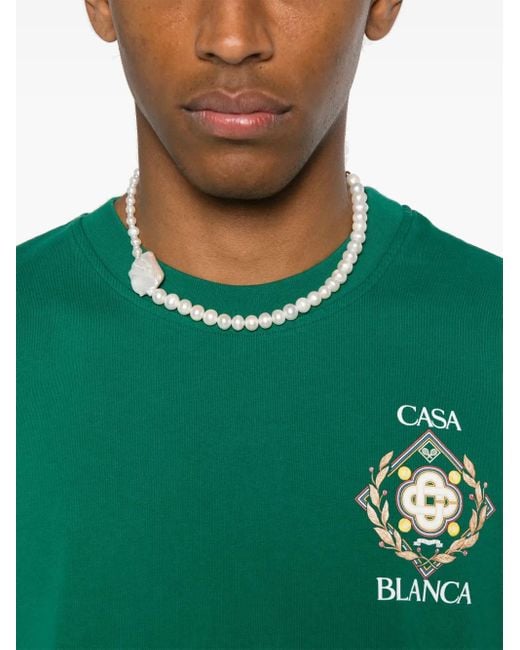 Casablanca Championship Diamond T-Shirt in Green für Herren