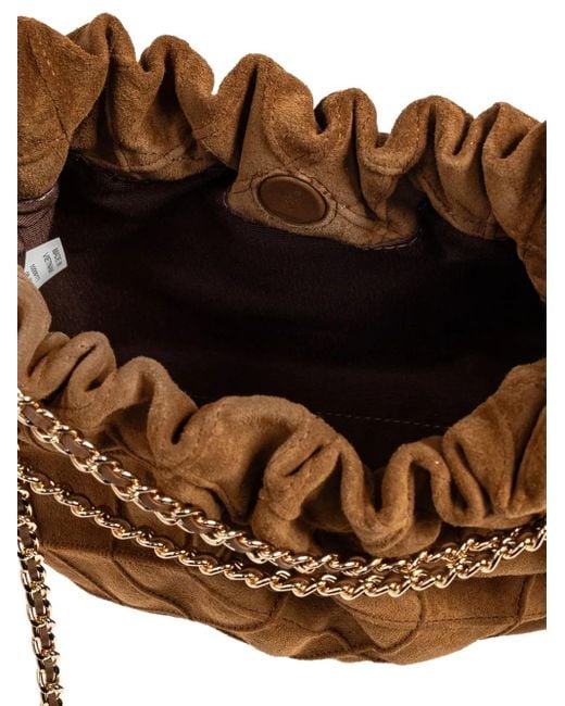 Tory Burch Brown Small Chain-Strap Tote Bag