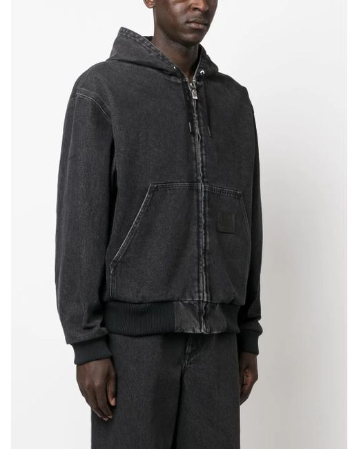 Givenchy Black Distressed-Effect Cotton Hooded Jacket for men