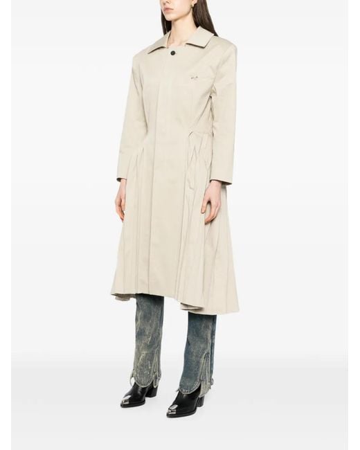 BONBOM Natural Pleated Coat