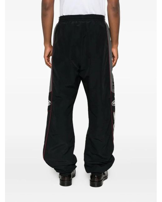 Martine Rose Black Side-Stripe Track Pants for men