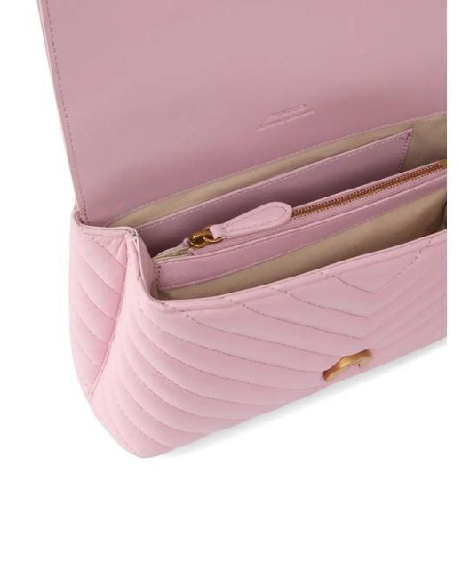Pinko Pink Mini Handbag Lady Love Bag Puff Chevron