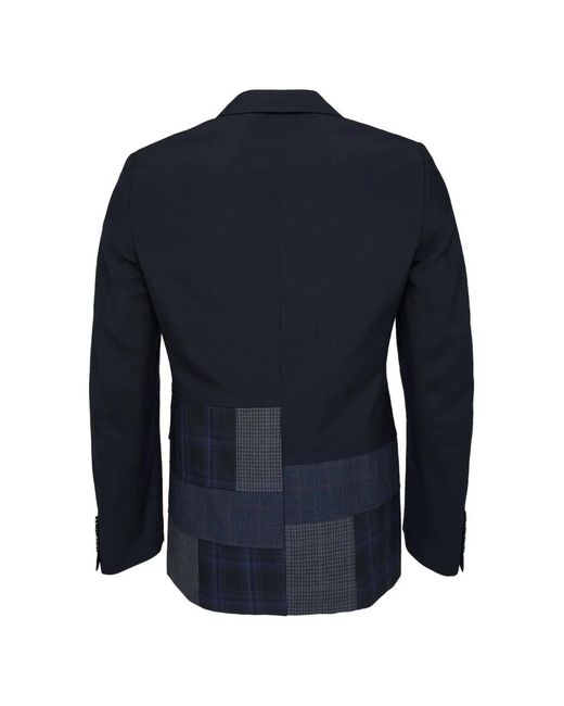 Comme des Garçons Blue Patchwork Pocket Blazer for men