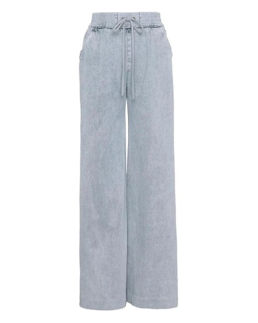 Zimmermann Gray Rebellion Drawstring-Snap Jeans