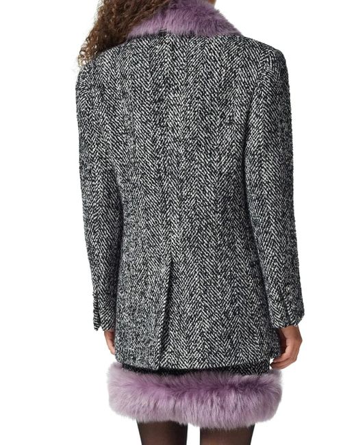 Versace シェブロン ピーコート Gray