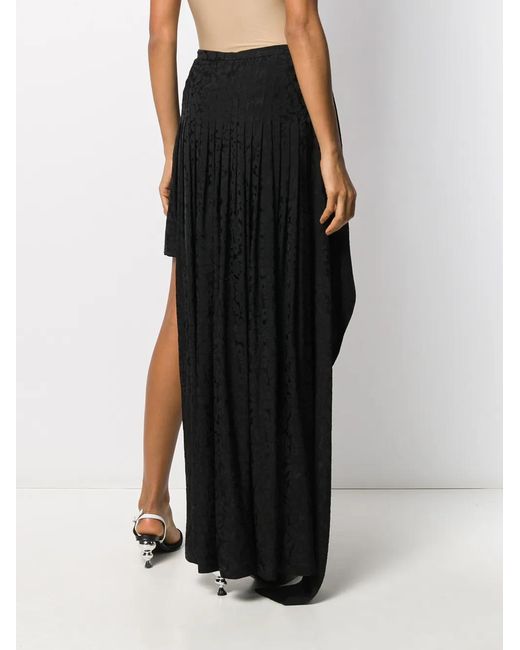 Preen By Thornton Bregazzi Black Asymmetric Jacquard Skirt