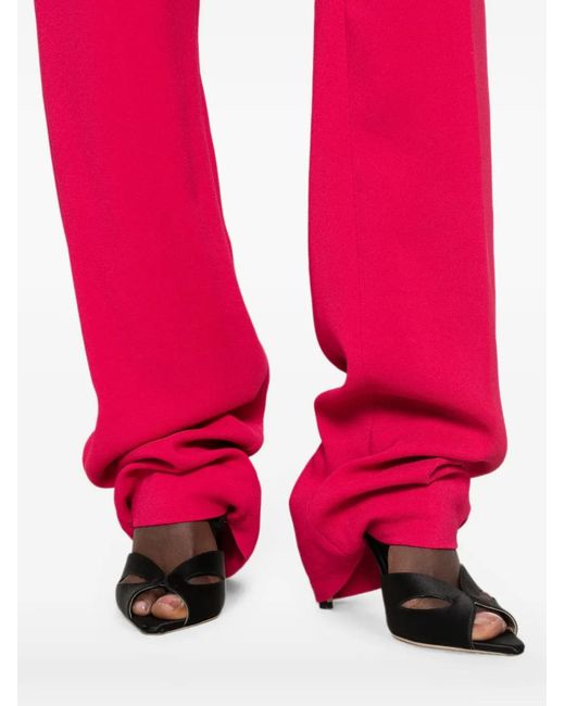 Valentino Garavani Pink High-Waisted Straight-Leg Trousers