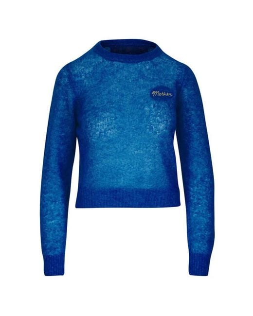 Mother Blue Alpaca Crewneck Sweater