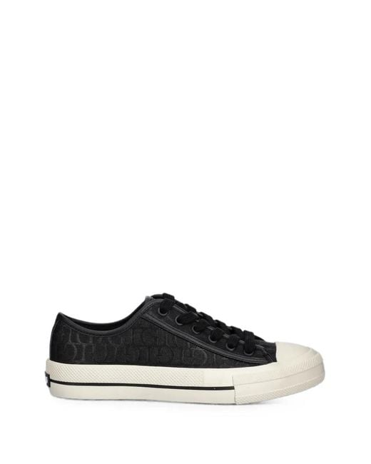 Guess Black Carey Monogram-Print Lace-Up Sneakers