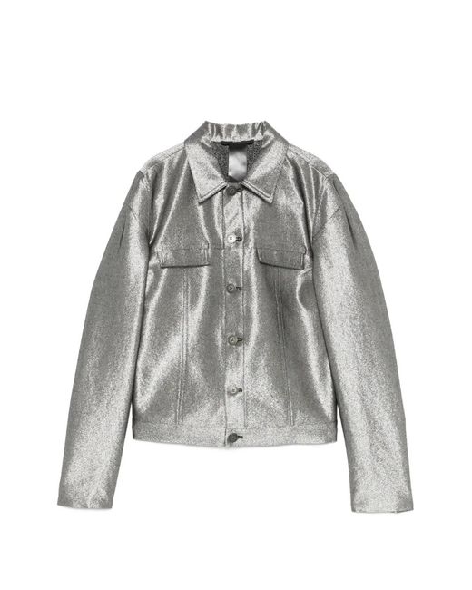 SAPIO Gray Veste À Fini Métallisé
