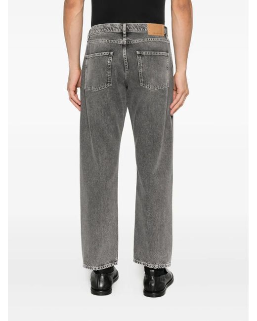Amaranto Gray Logo-Patch Jeans for men