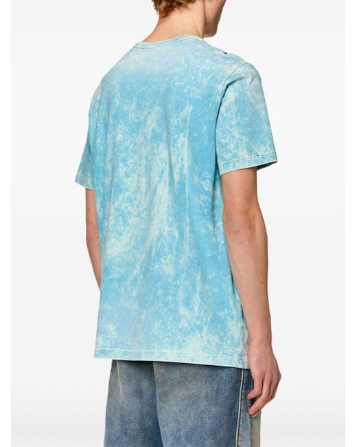 T-shirt T-JUST-N17 à effet usé DIESEL pour homme en coloris Blue