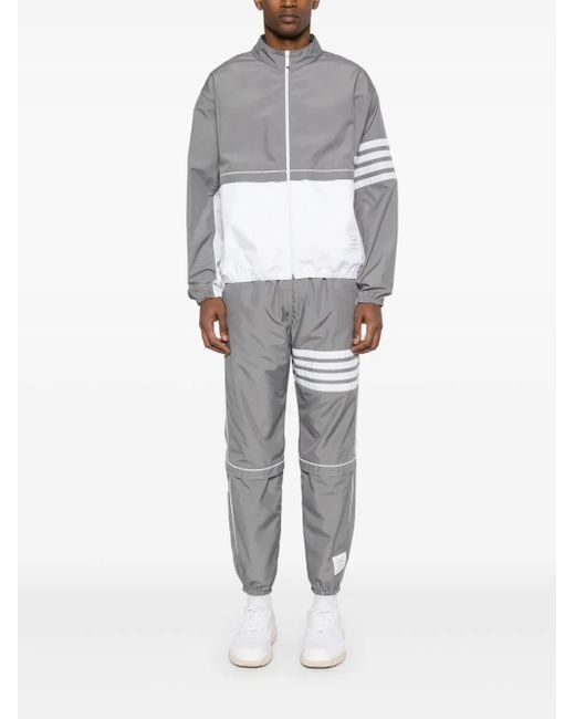 Thom Browne Gray 4Bar Colorblock Jacket for men