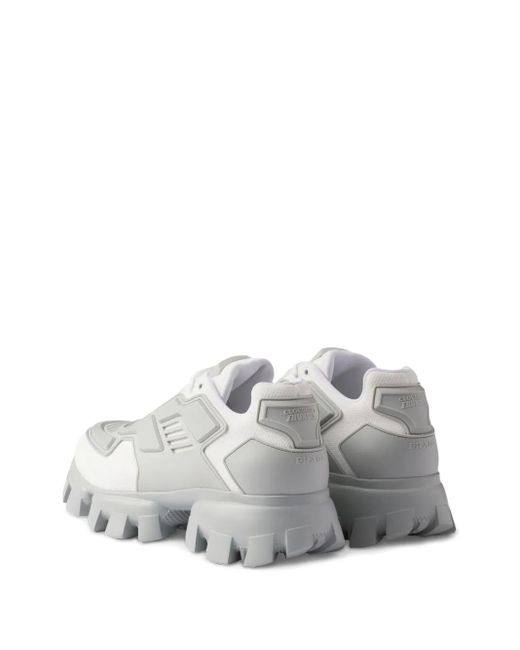 Prada Gray Cloudbust Platform-sole Sneakers for men