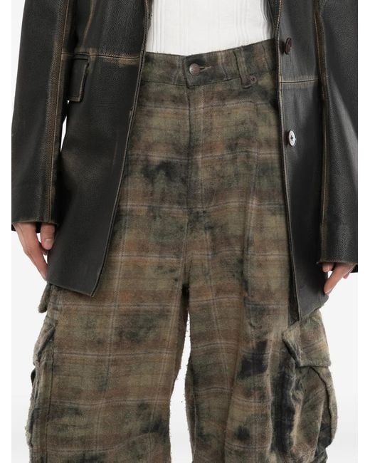 R13 Green Bermouda Cargo Shorts