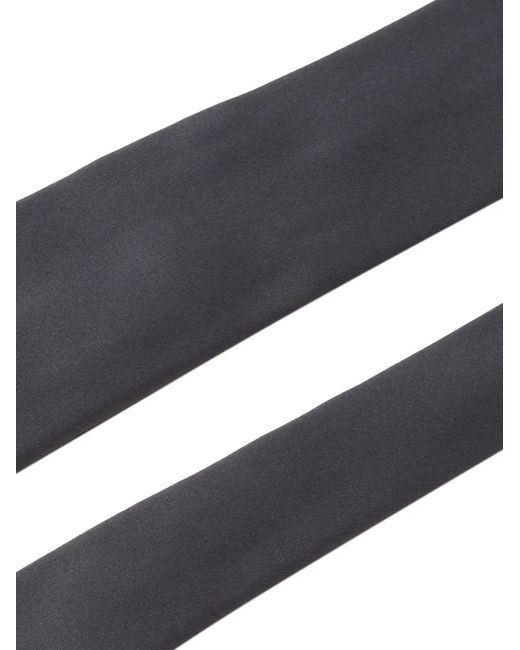 Prada Blue Pointed Satin Tie for men