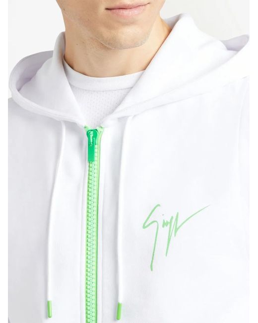 Giuseppe Zanotti White Lr-41 Sleeveless Hoodie for men