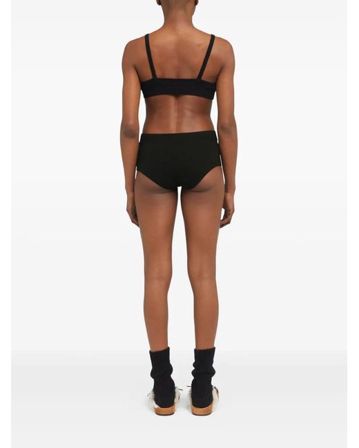Alanui Black Cashmere-Blend Shorts