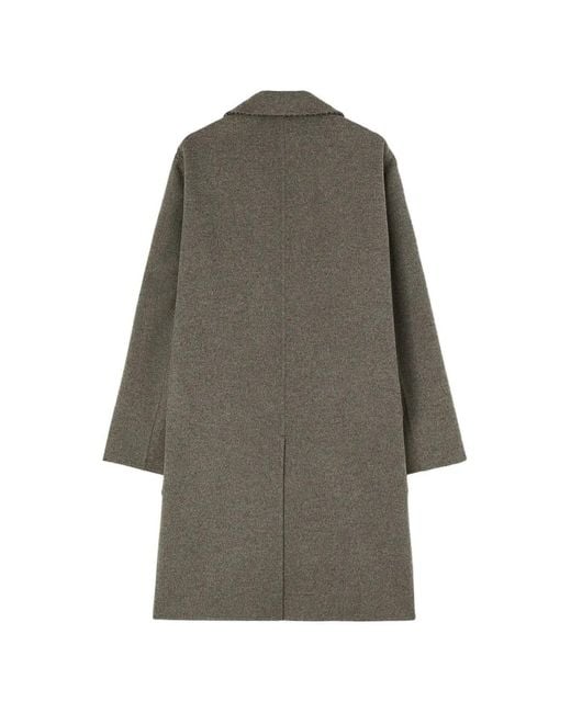 RETORI Gray Double-Breasted Wool Coat for men