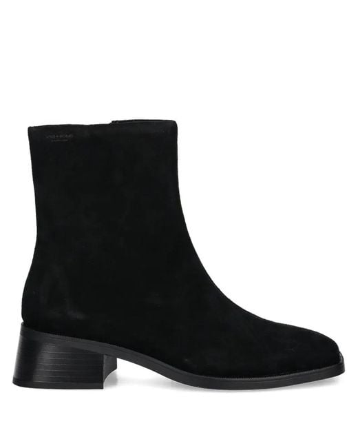 Vagabond Black 47Mm Blanca Square-Toe Ankle Boots