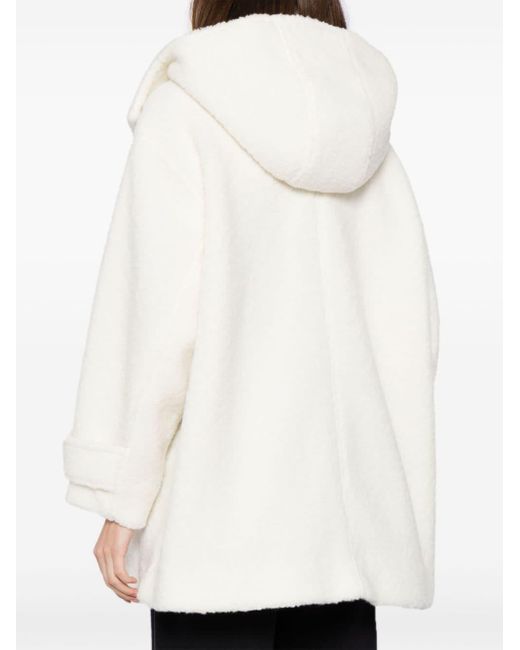 Veste texturée à capuche Izzue en coloris White