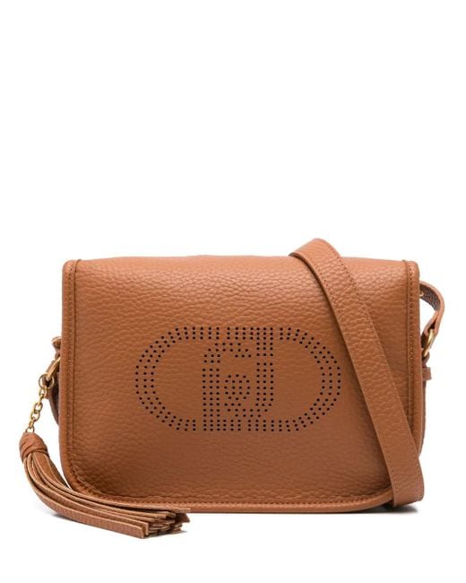 Liu Jo ロゴ ショルダーバッグ Brown