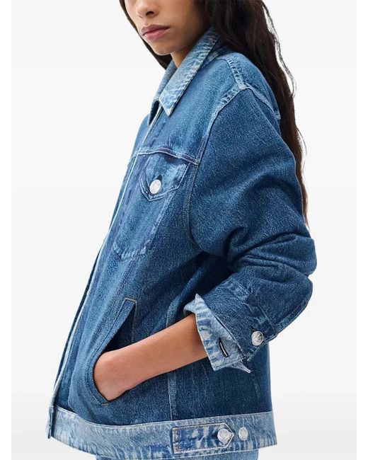 Big Ragu Jacket Rag & Bone Oversized Trucker Jacket in Blue | Lyst