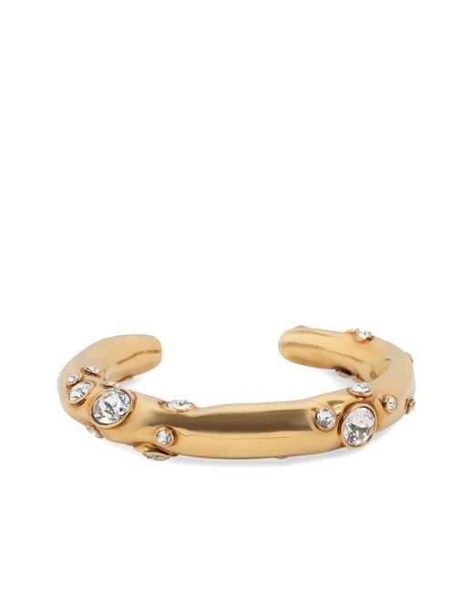 Dries Van Noten Metallic Crystal-Embellished Cuff Bracelet