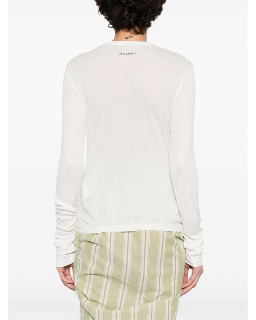 J.W. Anderson White Crew-Neck Top