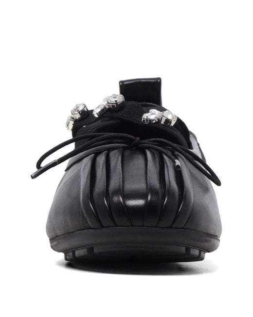 Simone Rocha Black Embellished Ballet Flats