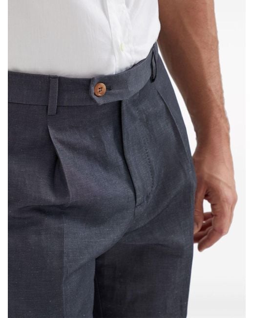 Brunello Cucinelli Blue Tapered-leg Trousers for men
